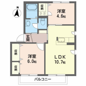 ドゥー・エスパース　Ｂ 101号室