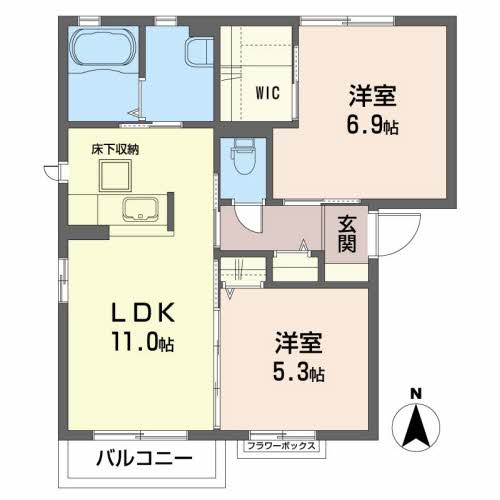 ソレイユ名取 101号-2
