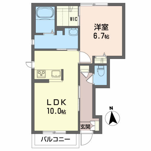 ジェミニ向中野　壱番館A101-2