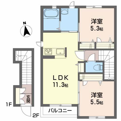 シャーメゾン朝日ヶ丘ＡA201-2