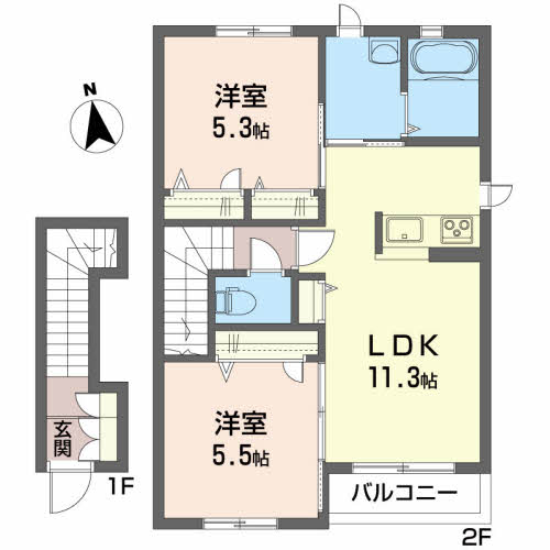 シャーメゾン朝日ヶ丘ＣC202-2
