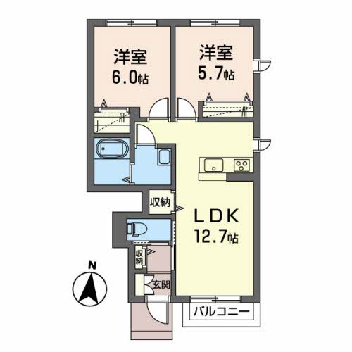 アヴニール愛子Ｂ B102号-14