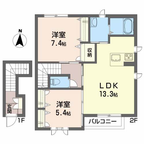 シャーメゾン南仙北ＢB202-2