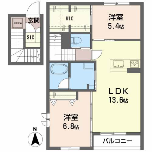 クレール富沢西Ｂ201-2
